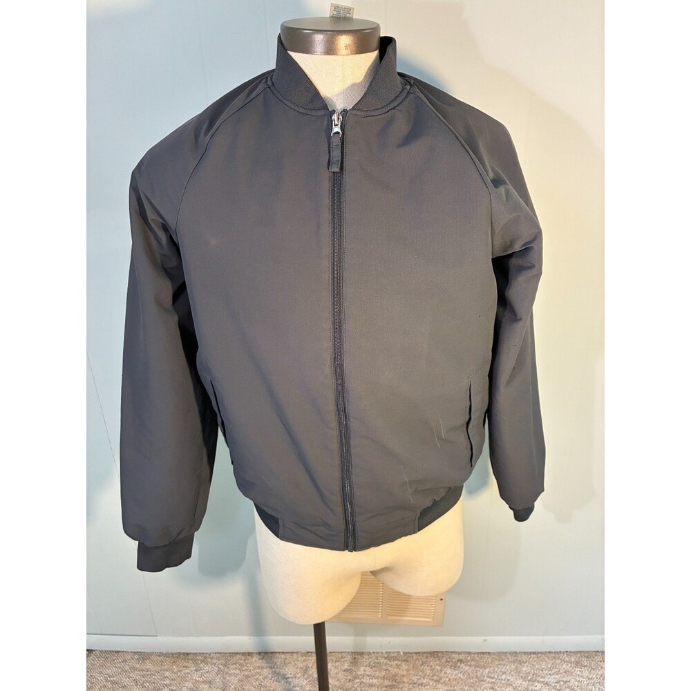 Faded Glory Men's Bomber Jacket Sz Small Slate Grey Full Zip Quilted Coat sku#8